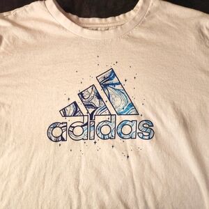 Young Lady's XL Wite Adidas Tee Shirt